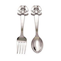 Reed & Barton Gingham Bunny 2 Piece Baby Flatware Set